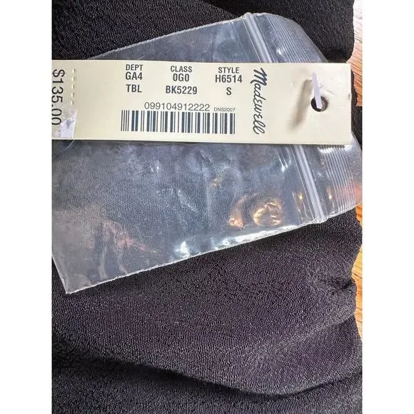 Madewell black apron ruffle cross strap jumper - Picture 5 of 6